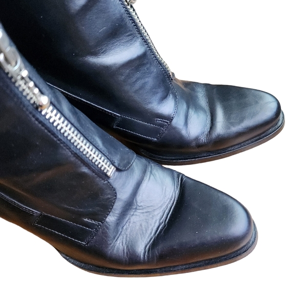 GUESS x VINTAGE 90s ankle booties in black leather made in Italy 37 - Picture 7 of 9